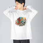 雲華堂の鳳凰 ビッグシルエットロングスリーブTシャツ