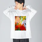 haa-taのお花畑で願う ビッグシルエットロングスリーブTシャツ