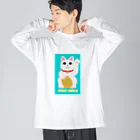 rico39rico39のオリジナルまねきねこキャラクターRICONEKOが登場！ ビッグシルエットロングスリーブTシャツ