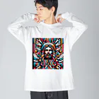 Kuris-DesignのThanks GOD,I'm alive. ビッグシルエットロングスリーブTシャツ