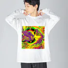 moon_takuanの小宇宙B「Microcosm B」 ビッグシルエットロングスリーブTシャツ