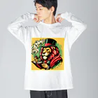 グラサンライオンと仲間たちのライオン男爵 Big Long Sleeve T-Shirt