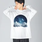 JUPITERの幻想的な冬の夜 ビッグシルエットロングスリーブTシャツ