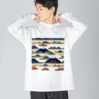 curtisの富士山ピクセルアート Big Long Sleeve T-Shirt