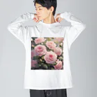 okierazaのペールピンクのバラの花束 Big Long Sleeve T-Shirt