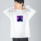 jujumarucatのROCKYCAT　サングラス Big Long Sleeve T-Shirt