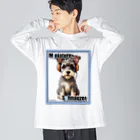 LUCASMIKAN Shopの集まれ犬好き / Gathering Dog Lover (Schnauzer) ロングTシャツ・パーカーなど Big Long Sleeve T-Shirt