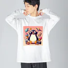 Design Harborのcool penguin ビッグシルエットロングスリーブTシャツ