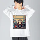 fashionartistarの実験をしているサル Big Long Sleeve T-Shirt