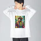 店主くにさんの推しショップのファンキーモンキーサングラス Big Long Sleeve T-Shirt