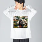 ZenCritters Sanctuaryの妖狐様 Big Long Sleeve T-Shirt