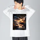 NovAiTen_shopの湖畔の鹿 Big Long Sleeve T-Shirt