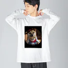 117hibikiの柴犬COOUo･ｪ･oU ビッグシルエットロングスリーブTシャツ