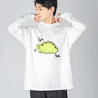 もちもちサウルスのもちもちサウルス(うんうん) Big Long Sleeve T-Shirt