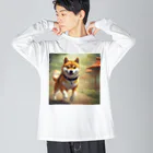 Ricky-Rickyのやんちゃな柴犬 ビッグシルエットロングスリーブTシャツ