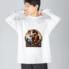 かーふくんのあがきショップのアレクトリオン Big Long Sleeve T-Shirt