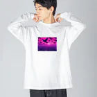 madatubomiの都会の鳩 Big Long Sleeve T-Shirt