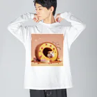 NaROOMのバウムクーヘンの穴 🐹 ビッグシルエットロングスリーブTシャツ