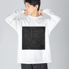 Isaiah_AI_Designの黒板の数字 ビッグシルエットロングスリーブTシャツ