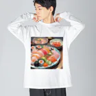 happiness_shopの美しい寿司の絵画 Big Long Sleeve T-Shirt