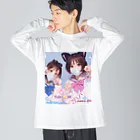 midori_kawaのYuki&JK セーラー服コラボ 夢をつかみ取れ❗️ ビッグシルエットロングスリーブTシャツ