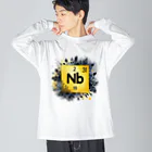science closet（科学×ファッション）の元素シリーズ　~ニオブ Nb~ ビッグシルエットロングスリーブTシャツ