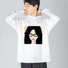 みつまめこshopのメガネ美人 Big Long Sleeve T-Shirt