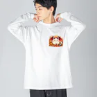 nekodoragonのおやすみ！猫ドラゴン　背景透過ver Big Long Sleeve T-Shirt