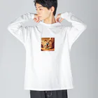 ツキノシタ/ tukinoshitaの可愛いココペリ8 Big Long Sleeve T-Shirt