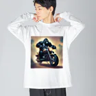 razurizuのバイクを盗んで走り出すゴリラ Big Long Sleeve T-Shirt