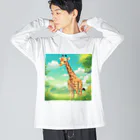 オイタンのアニメ　きりん Big Long Sleeve T-Shirt