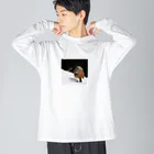 ふわふわフライトのジョビオくん ビッグシルエットロングスリーブTシャツ