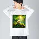 きっとカワイイ何でも図鑑の眠るひよこ Big Long Sleeve T-Shirt