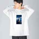 かんぱい工房の景色の良いペンギン Big Long Sleeve T-Shirt