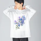 AQUAMETAVERSEのブルーパプルの色のスイトピー　なでしこ1478 Big Long Sleeve T-Shirt