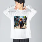 nono_0703の旅するサル Big Long Sleeve T-Shirt