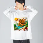 ハピShopのフライドラゴン Big Long Sleeve T-Shirt