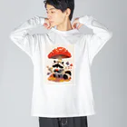 AQUAMETAVERSEのアライグマのお食事　Hime  2530 ビッグシルエットロングスリーブTシャツ