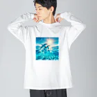 終わらない夢🌈の美しい海とイルカ🐬✨ Big Long Sleeve T-Shirt