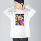 モノモノクローゼットの花々 Big Long Sleeve T-Shirt