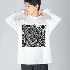 ヘッヘンのお店の【幾何学模様】アート ビッグシルエットロングスリーブTシャツ