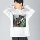 ニゴ猫　shopの愛だろう愛 ビッグシルエットロングスリーブTシャツ