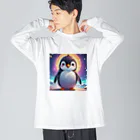 A－spphireのキュートペンギン ビッグシルエットロングスリーブTシャツ