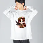 WakuWakustoreのarmy girl Big Long Sleeve T-Shirt