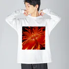 幻想の館の不思議模様・炎 Big Long Sleeve T-Shirt