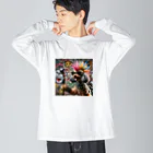 SHOGO_0213のロック犬 ビッグシルエットロングスリーブTシャツ