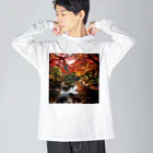 AQUAMETAVERSEの紅葉　なでしこ1478 ビッグシルエットロングスリーブTシャツ