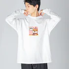 メアリーの柴犬がカラフルなスタンプ Big Long Sleeve T-Shirt