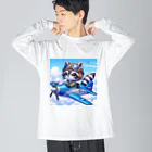 valtanamnのでふぉるめタッチな狸が操縦するレシプロ戦闘機 Big Long Sleeve T-Shirt