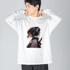 WakuWakustoreのBeautiful Samurai ビッグシルエットロングスリーブTシャツ